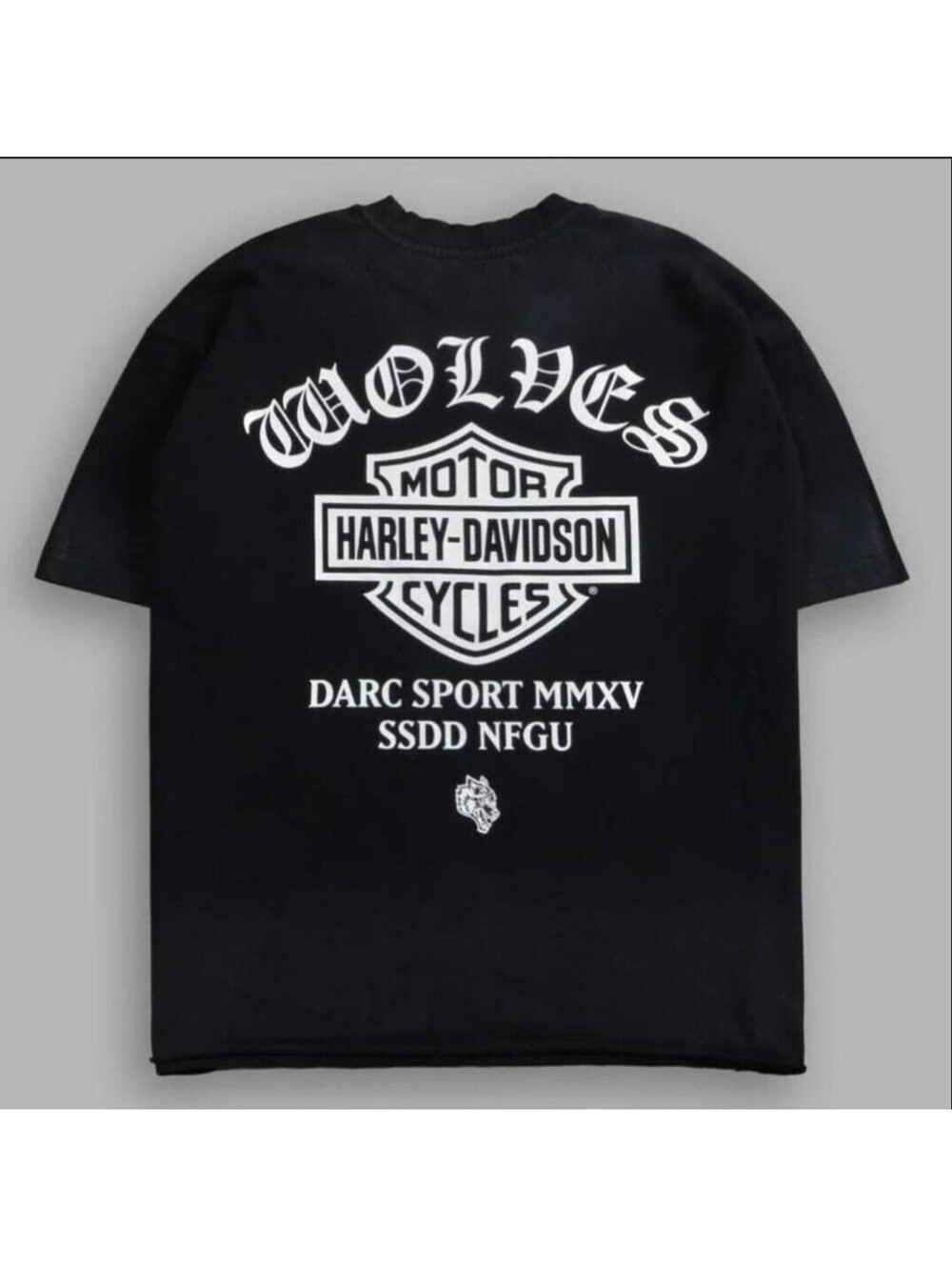 Darc Sport X Harley-Davidson Raw hem Black T-Shirt
